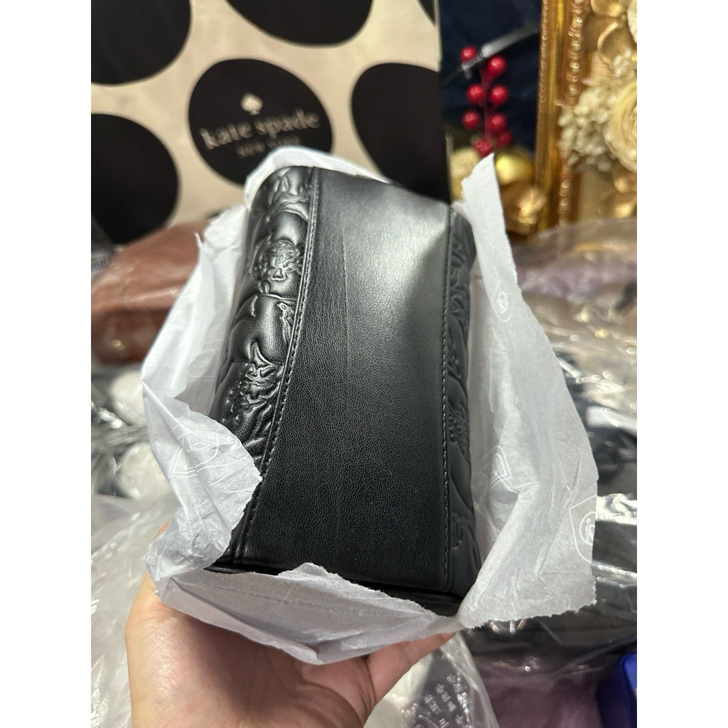 ORIG & IMPORTED LCT Mini Lora Leather Bag Embossed Black