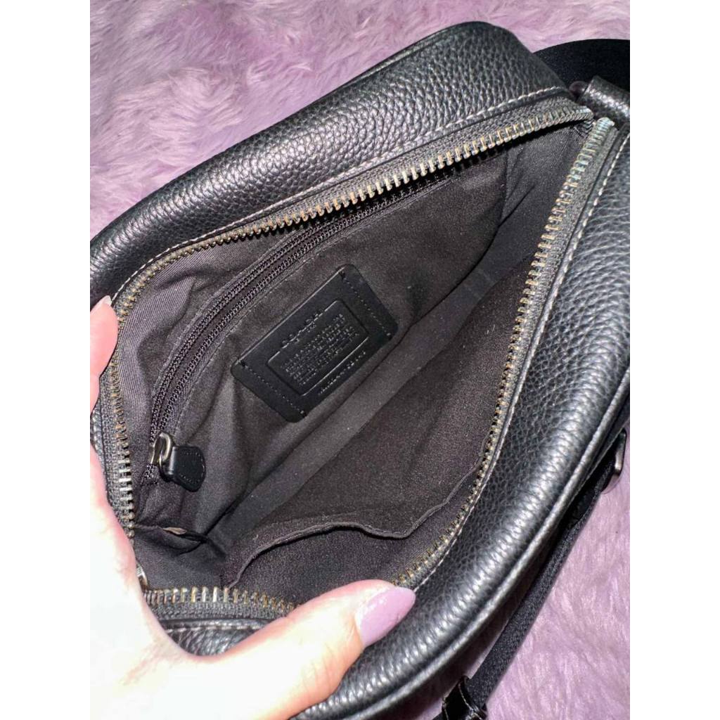 ORIG Preloved CCH Hudson Crossbody Men Black Bag In Signature Canvas