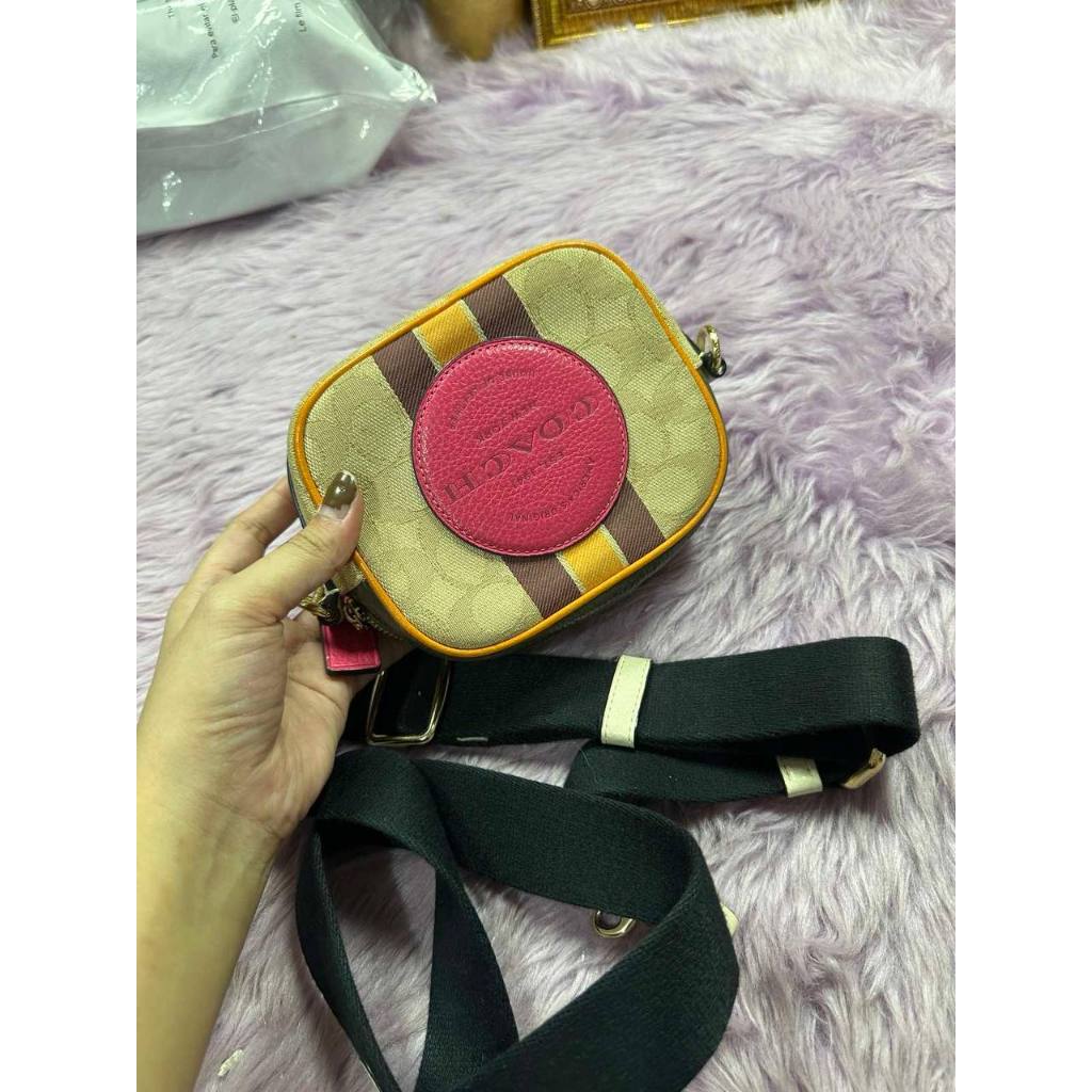ORIG Preloved CCH Mini Micro Dempsey Camera Bag In Signature Jacquard