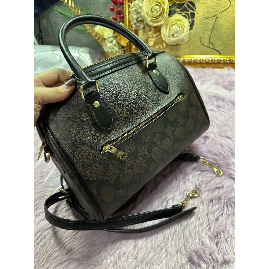 ORIG Preloved CCH Rowan Satchel Bag In Signature Canvas Brown