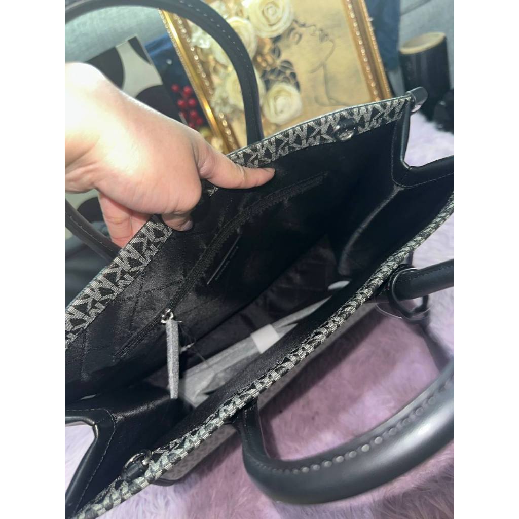 ORIG & IMPORTED MK Mirella Medium Ombré Logo Tote Bag Black