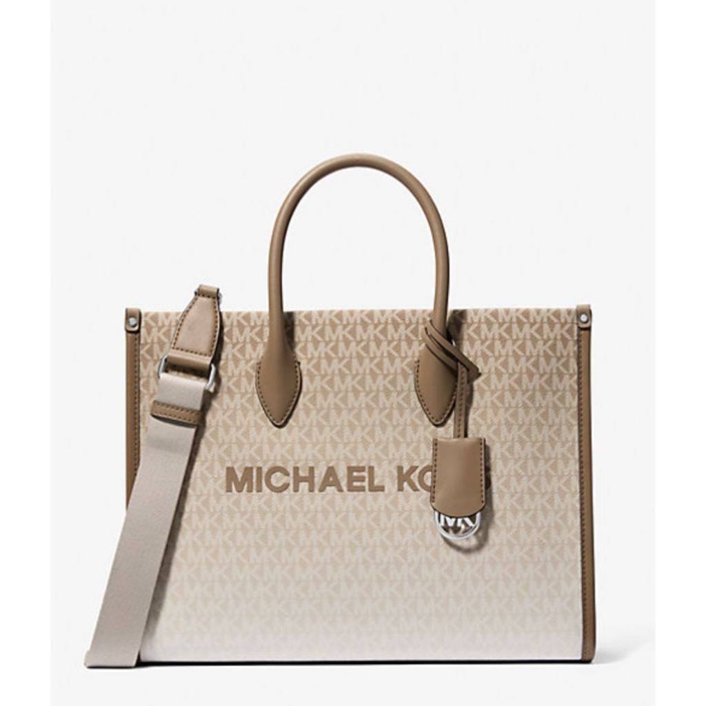 ORIG & IMPORTED MK Mirella Medium Ombré Logo Tote Bag Brown