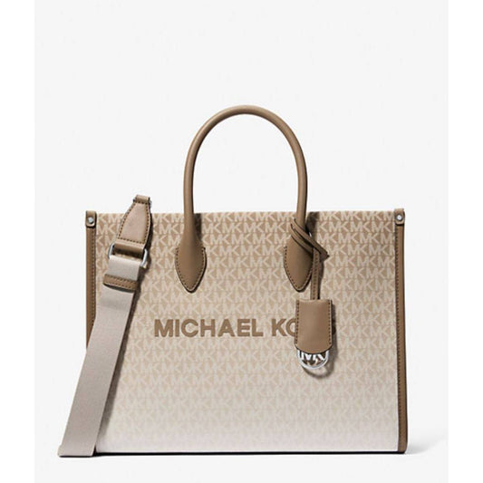 ORIG & IMPORTED MK Mirella Medium Ombré Logo Tote Bag Brown