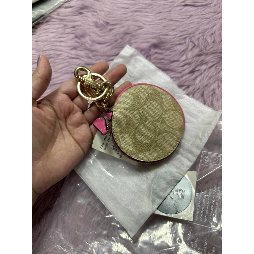 ORIG & IMPORTED CCH Circular Coin Pouch Small Wallet Bag Charm Pink