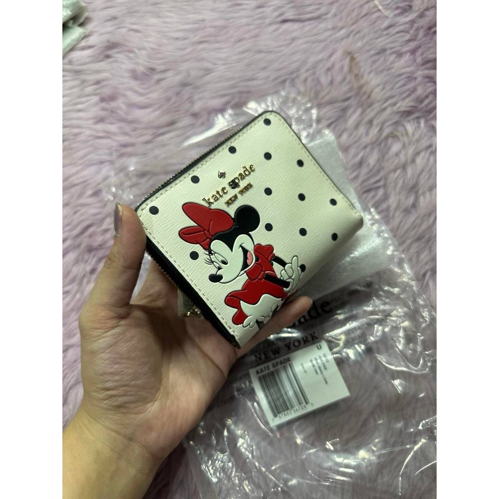 ORIG & IMPORTED KS Disney Minnie Mouse Zip Around White Wallet