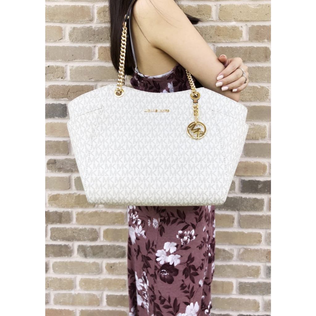 ORIG & IMPORTED MK Jet Set Large Vanilla White Tote Bag