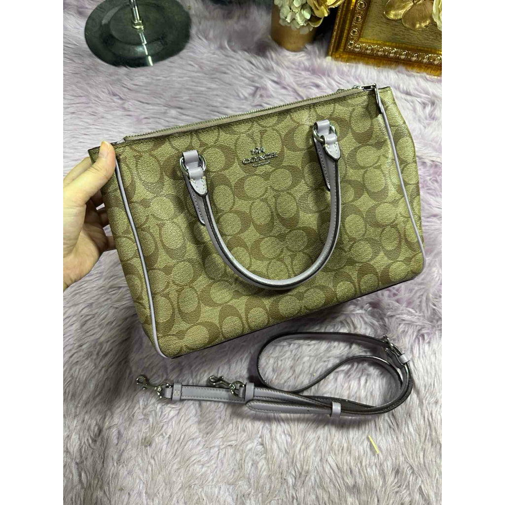 ORIG Preloved CCH Mini Surrey Carryall Khaki/Purple Bag