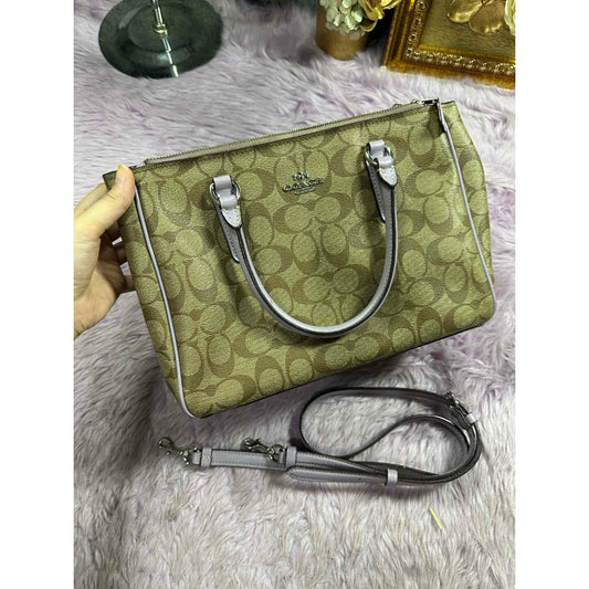 ORIG Preloved CCH Mini Surrey Carryall Khaki/Purple Bag