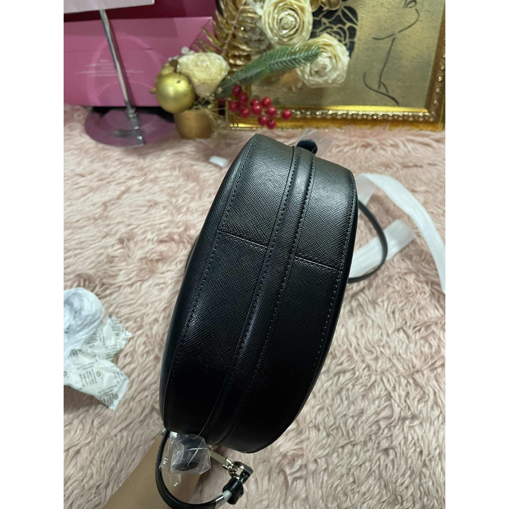 ORIG & IMPORTED KS Nova Crescent Shoulder Black White Bag
