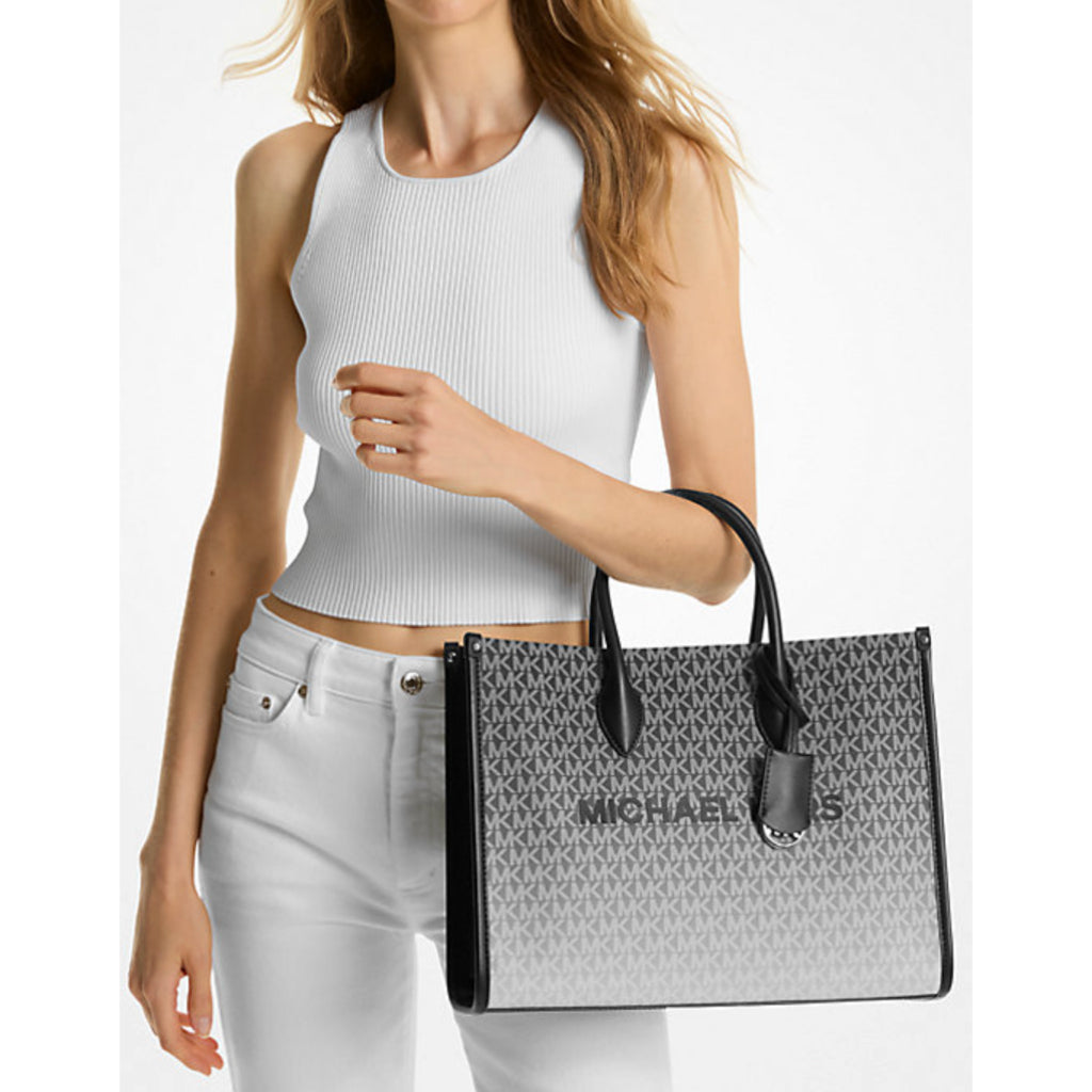 ORIG & IMPORTED MK Mirella Medium Ombré Logo Tote Bag Black
