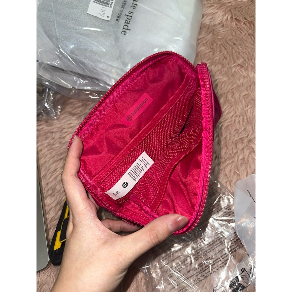 ORIG & IMPORTED Lululemon Everywhere Belt Nylon Small Bag 1L Black Pink