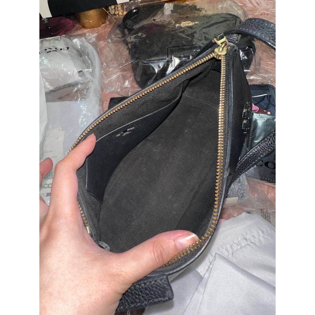 ORIG Preloved TB McGraw Wedge Shoulder Black Bag