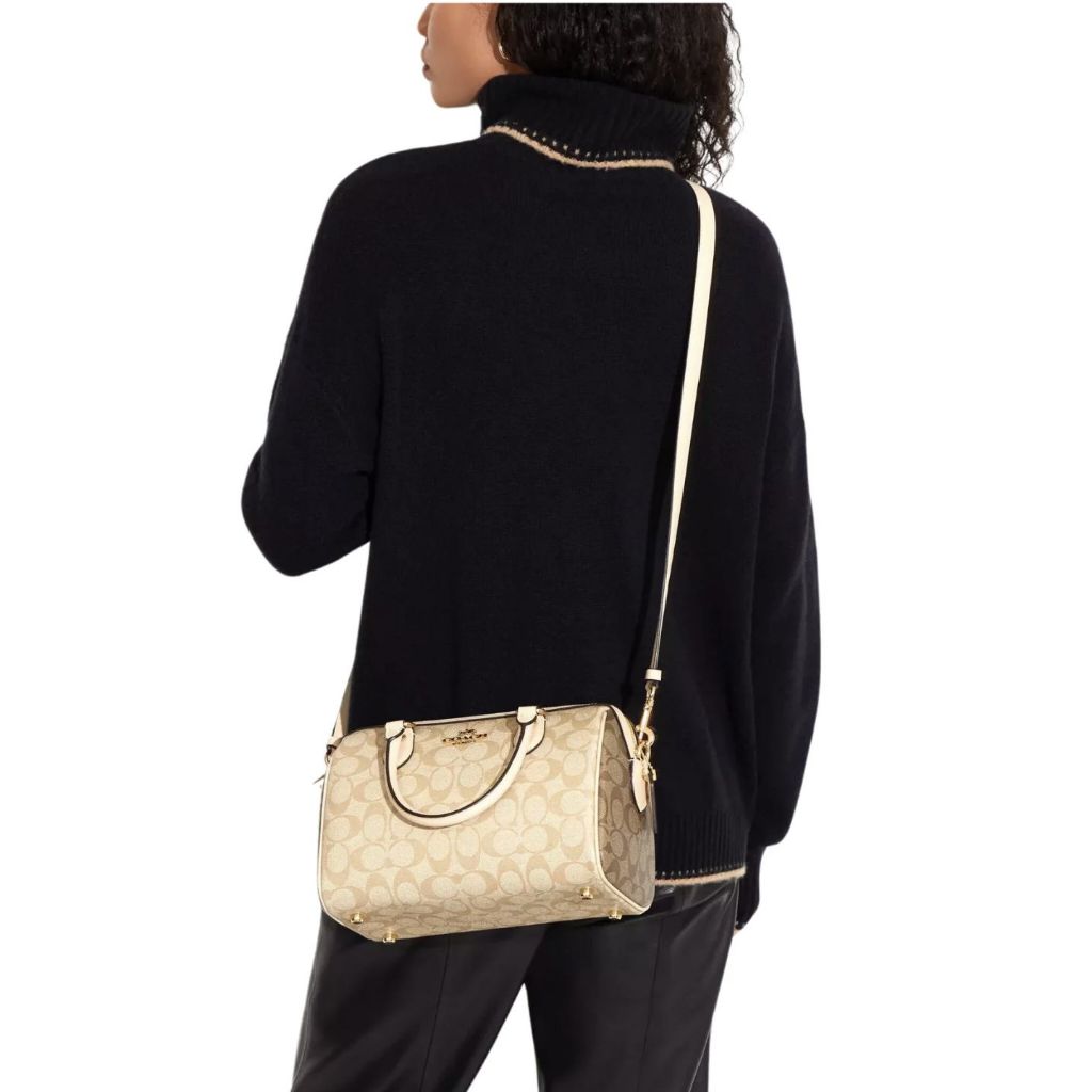 ORIG & IMPORTED CCH Rowan Satchel Bag In Signature Canvas Beige Taupe