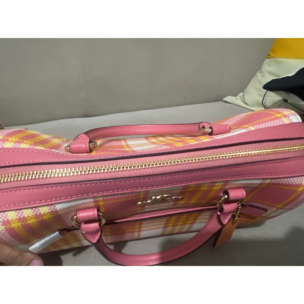 ORIG & IMPORTED CCH Rowan Satchel Pink Bag Plaid Print