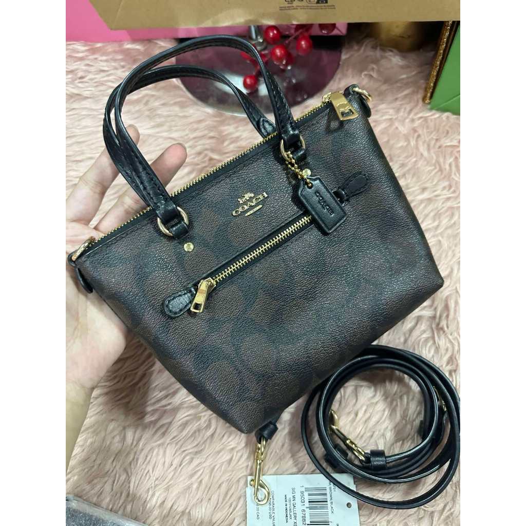 ORIG Preloved CCH Mini Gallery Crossbody Small Brown Bag in Signature Canvas