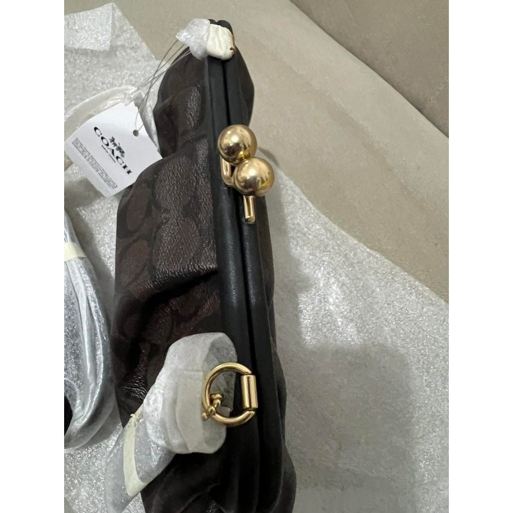 ORIG & IMPORTED RARE CCH Nora Kisslock Crossbody Small Brown Bag