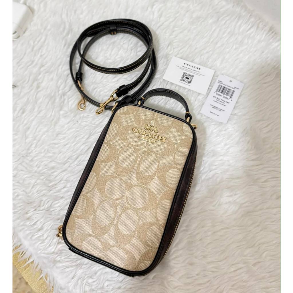 ORIG Preloved CCH Eva Phone Small Crossbody Bag In Colorblock Signature Canvas