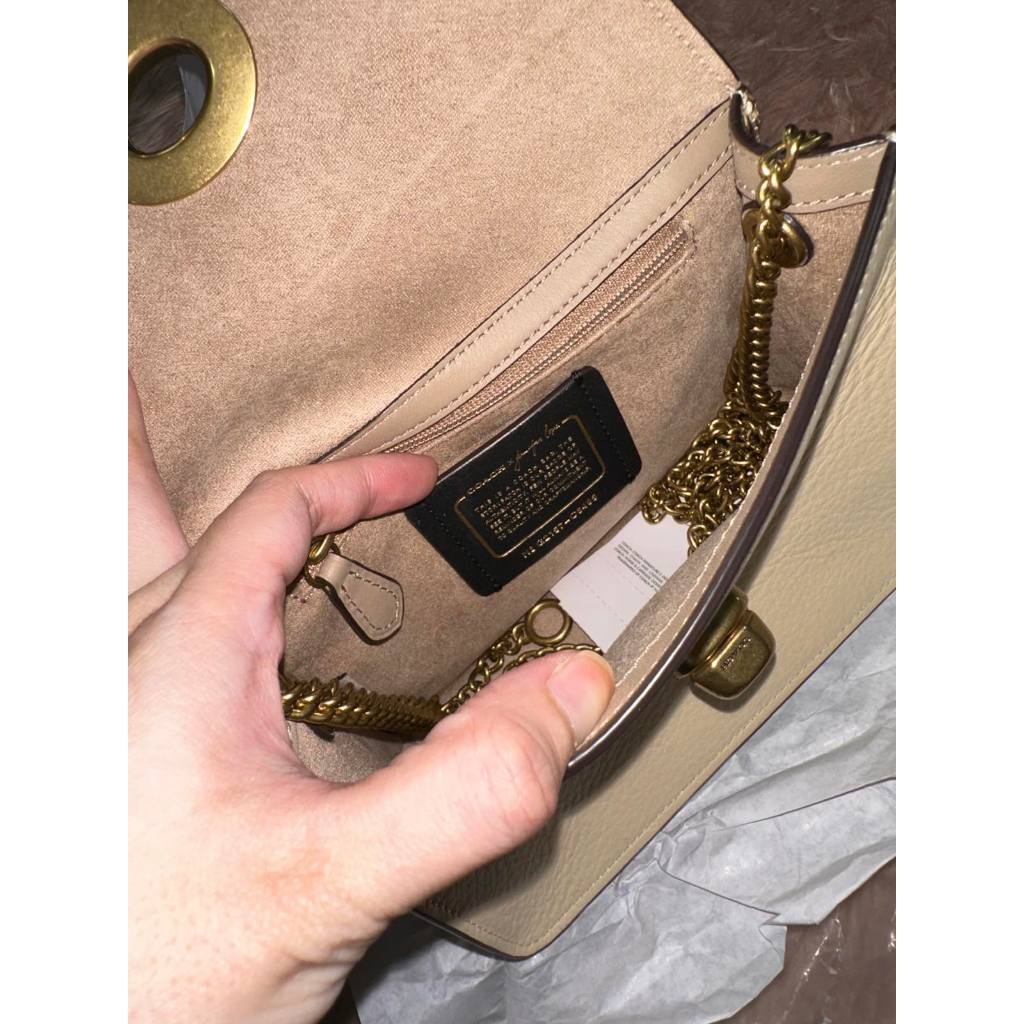 ORIG & IMPORTED CCH X Jennifer Lopez Bowery Crossbody Small Beige Bag Chain Strap
