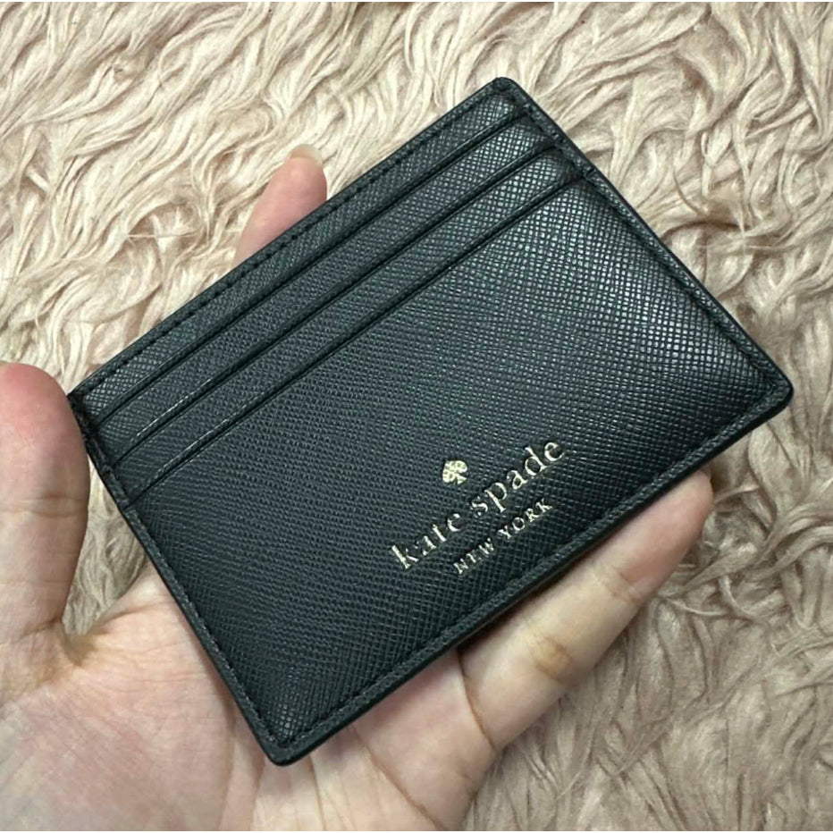 ORIG & IMPORTED KS Madison Small Slim Card Holder Wallet Black Beige Pink White
