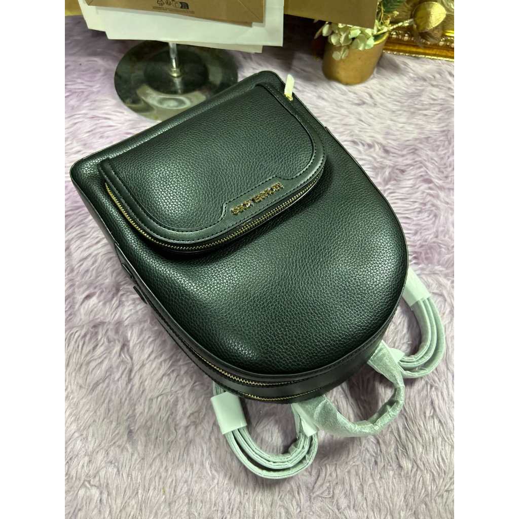 ORIG & IMPORTED MK Jaycee Medium Pebbled Leather Backpack Bag in Black