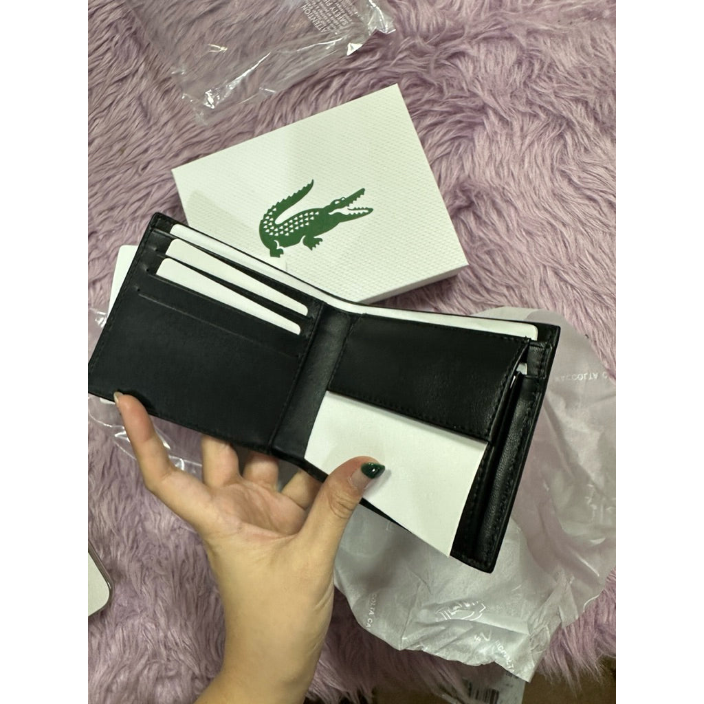 ORIG & IMPORTED NEW LCT Medium FG Leather Billfold Men Coin Black Wallet NH1112FG