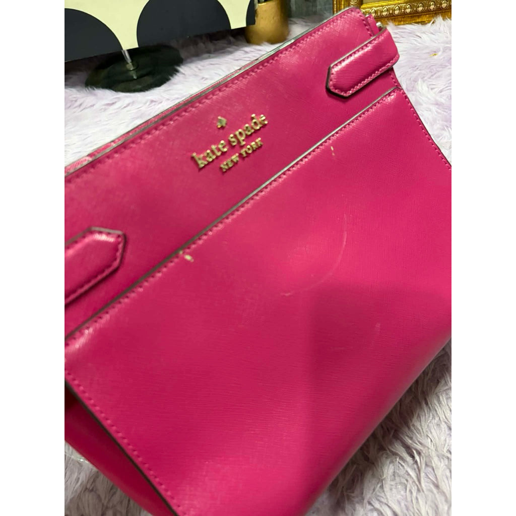 ORIG Preloved WITH FLAW KS Staci Medium Satchel Pink Bag