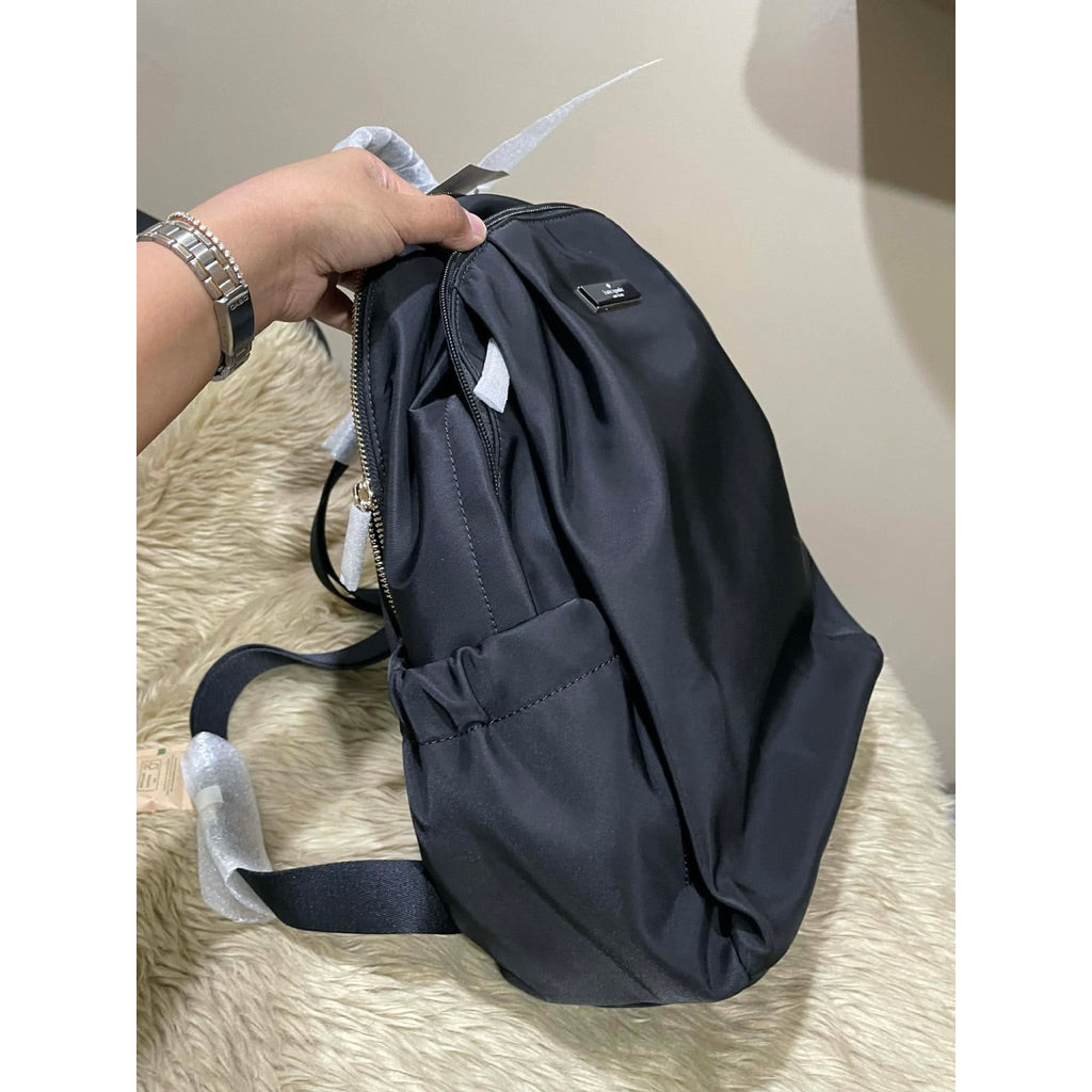 ORIG & IMPORTED KS Carter Large Nylon Backpack Bag Black / Cozy Grey