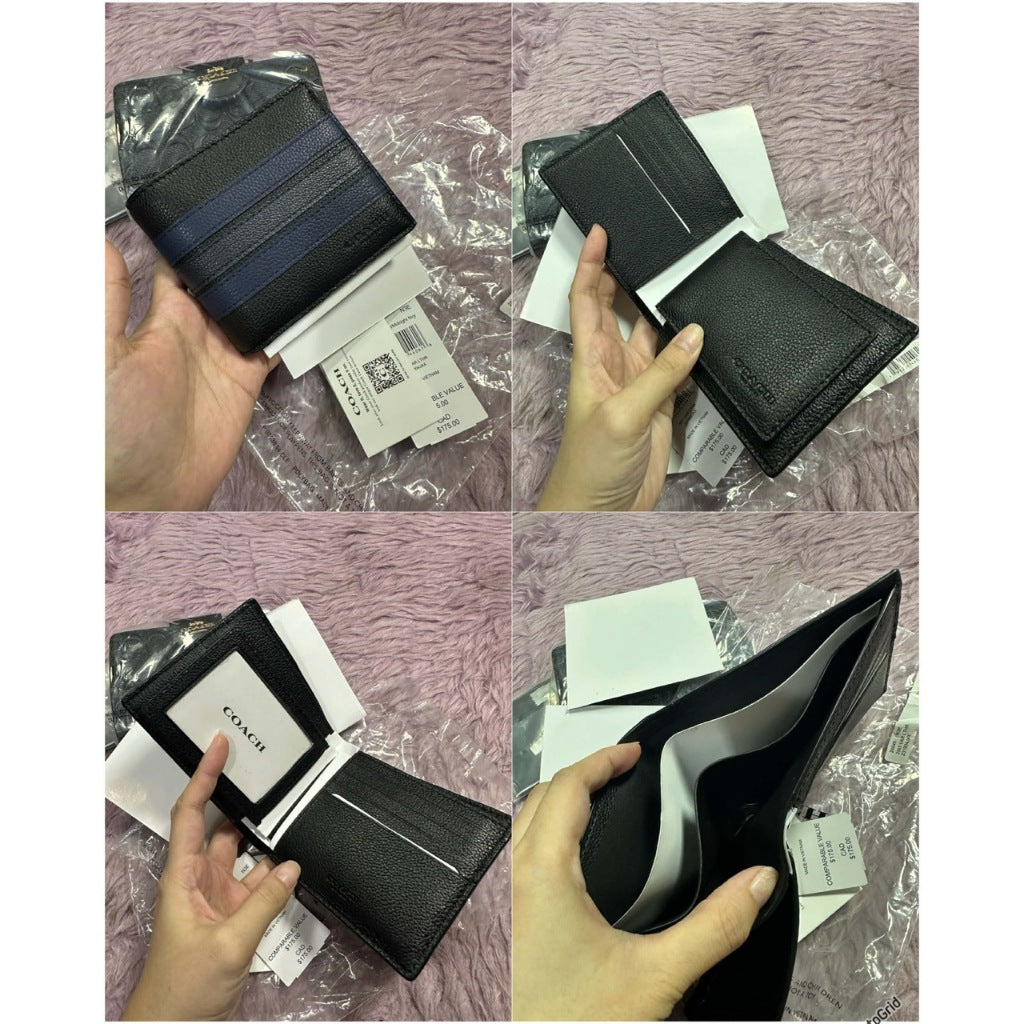ORIG & IMPORTED CCH Compact Men Bifold Wallet Black/Brown