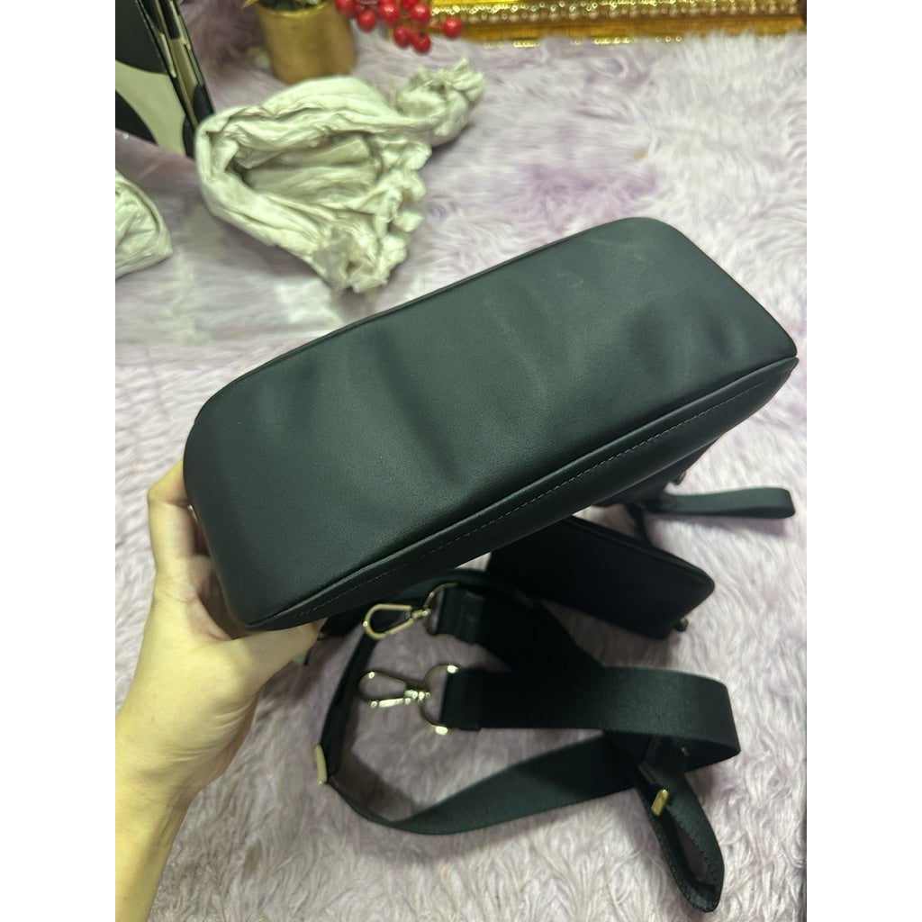 ORIG Preloved KS Chelsea Crossbody Nylon Black Bag with Pouch