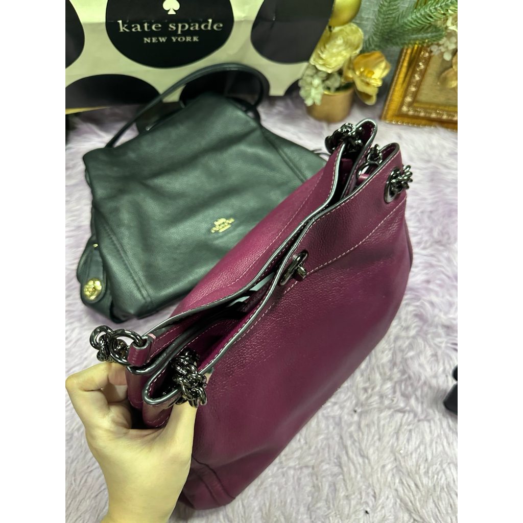 ORIG Preloved CCH Turnlock Edie Shoulder Purple Bag