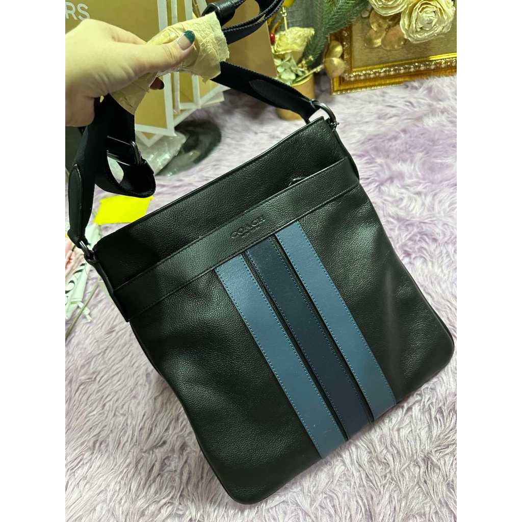 ORIG & IMPORTED CCH Charles Crossbody Men Black File Slim Bag