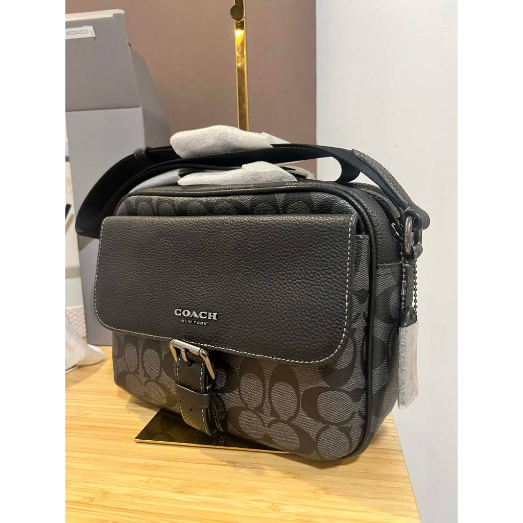 ORIG & IMPORTED CCH Hudson Crossbody Men's Black Bag In Signature Canvas