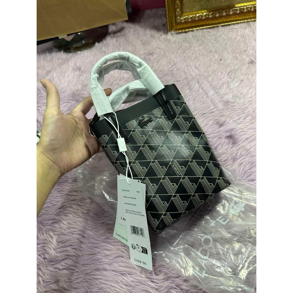 ORIG & IMPORTED LCT Zely Coated Canvas Monogram Mini Tote Black Bag