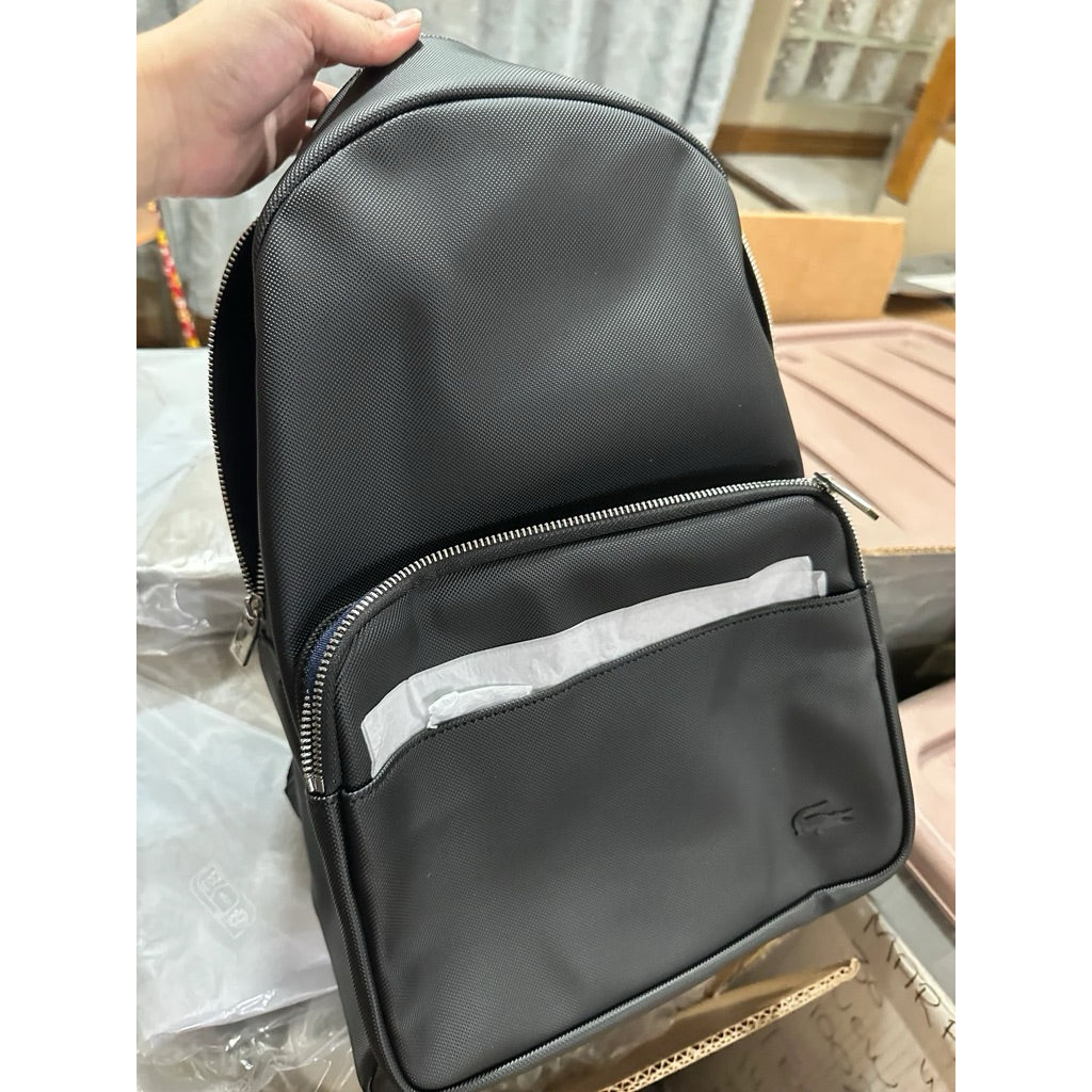 ORIG & IMPORTED LCT Men's Petit Piqué Large Black Brown Backpack Bag