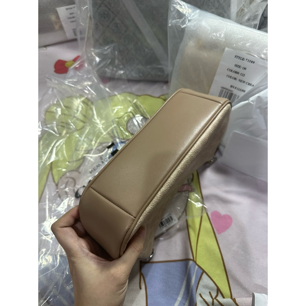 ORIG & IMPORTED Coach Teri Shoulder Sand/Taupe Bag In Signature Canvas