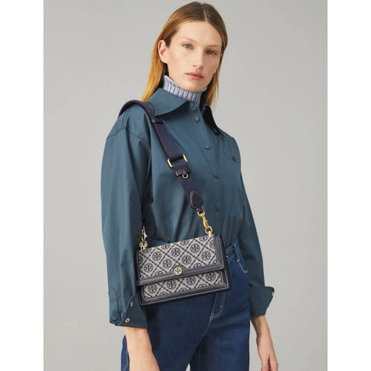ORIG & IMPORTED Tory TB T Monogram Small Jacquard Shoulder Bag