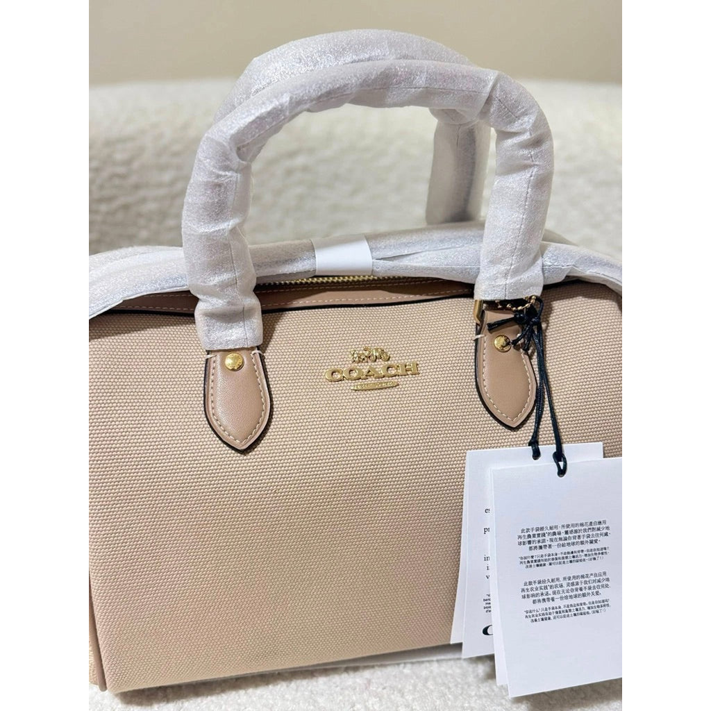 ORIG & IMPORTED CCH Rowan Satchel Bag In Colorblock Beige/Taupe