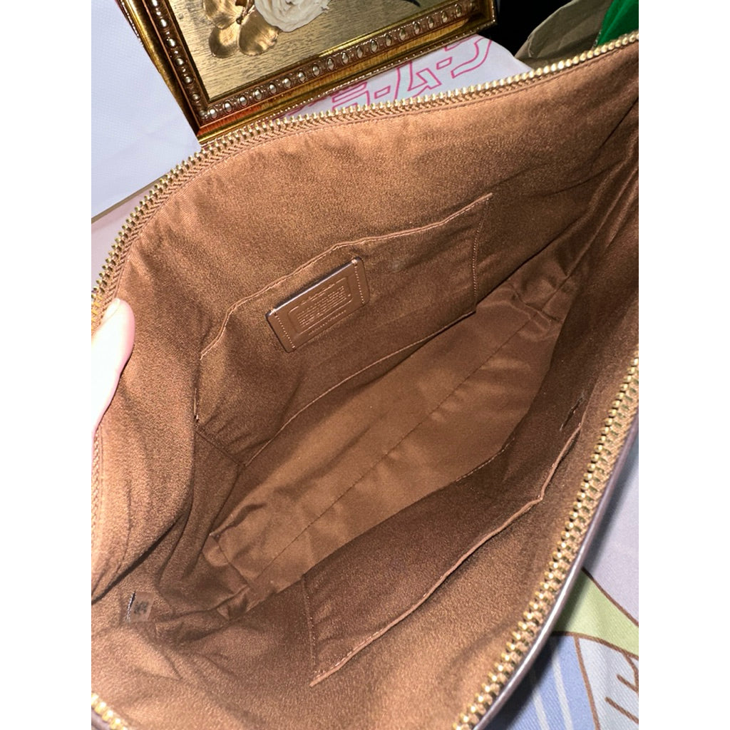 ORIG Preloved CCH RARE Zip Top Tote Khaki Brown Medium Bag