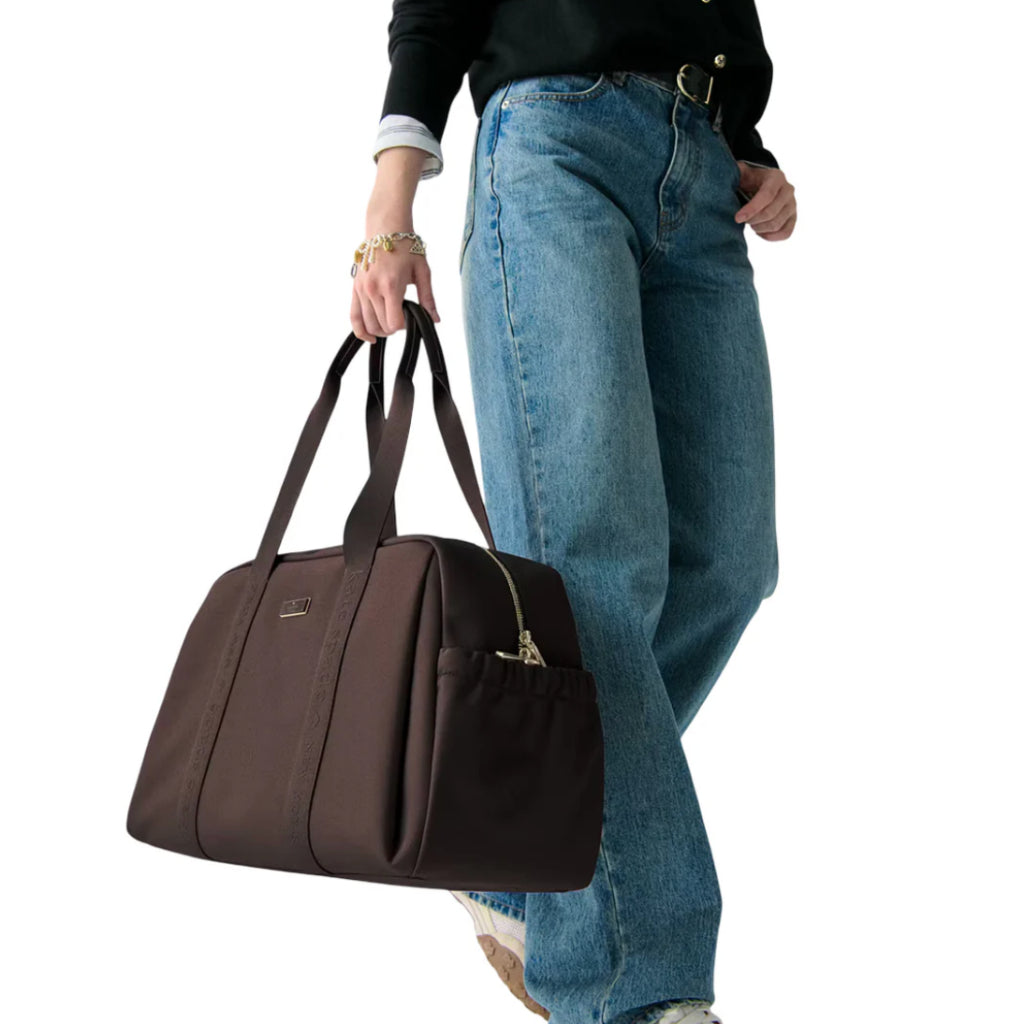 ORIG & IMPORTED KS Carter Nylon Large Weekender Black/Grey/Brown Bag