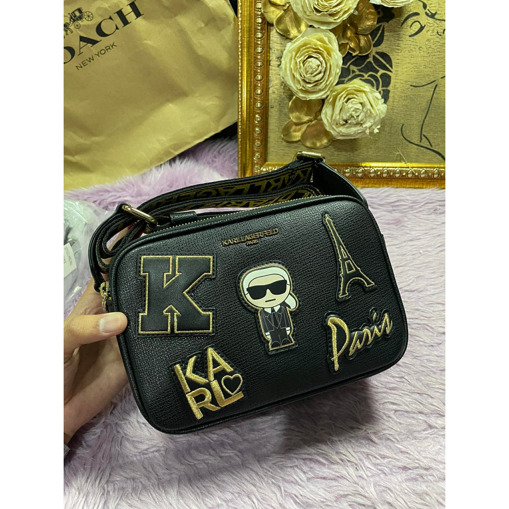 ORIG & IMPORTED Karl Lagerfeld KL Maybelle Crossbody Crossbody Double Zip Camera Bag