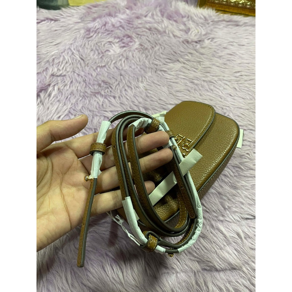 ORIG & IMPORTED TB Britten Mini Top handle Leather Bag Moose brown