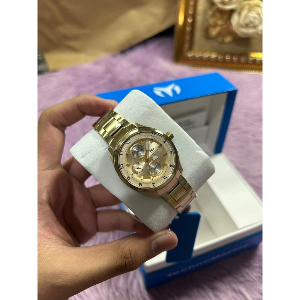 ORIG & IMPORTED Technomarine OCEAN 36mm TM-318111 Gold Lady's Watch