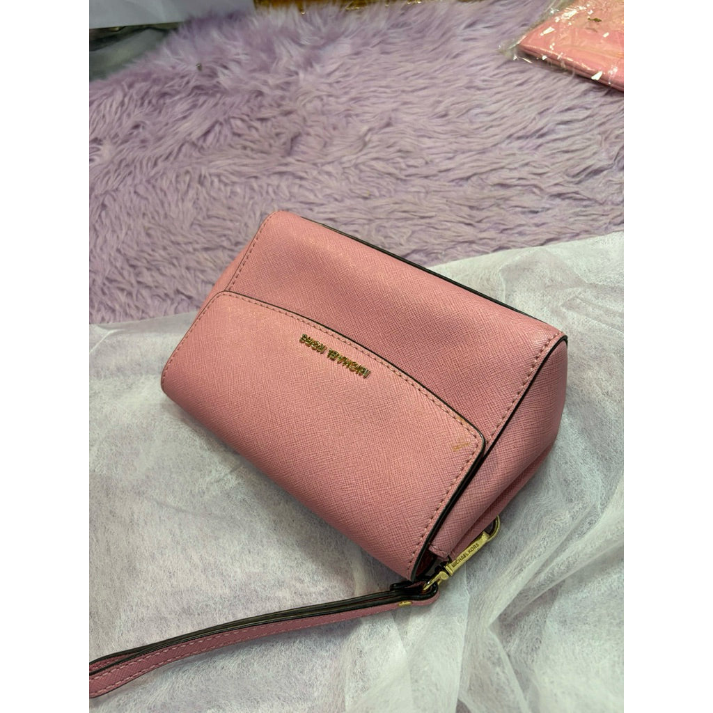 ORIG Preloved MK Pink Wristlet Wallet Makeup Pouch