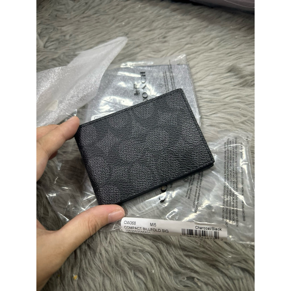 ORIG & IMPORTED CCH Compact Small Slim Bifold Men's Wallet Black