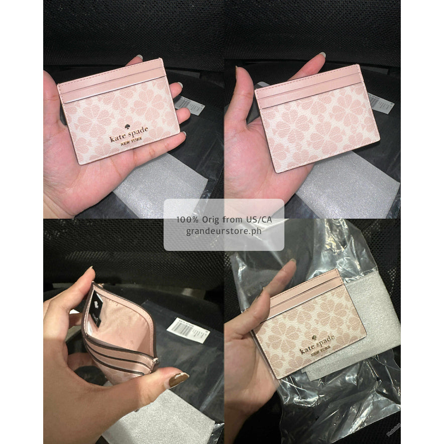 ORIG & IMPORTED KS Madison Small Slim Card Holder Wallet Black Beige Pink White