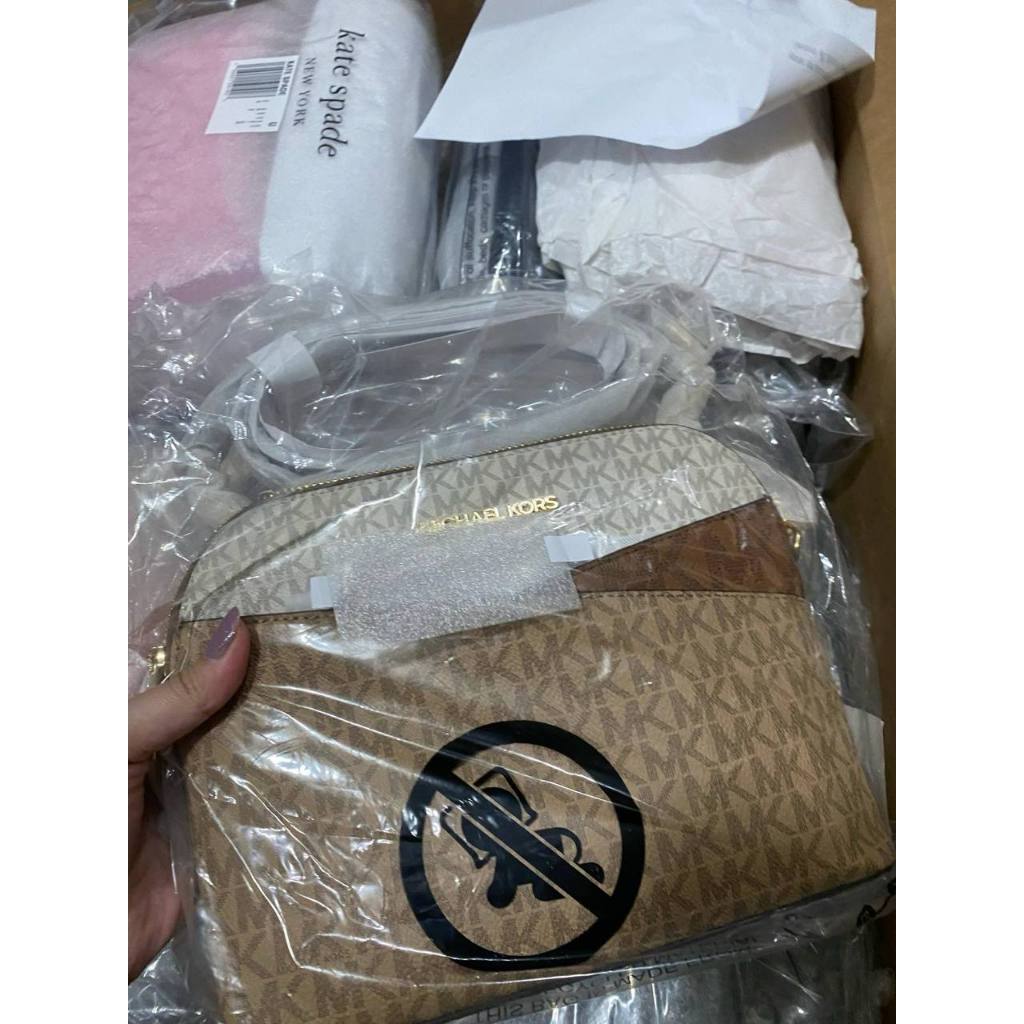 ORIG & IMPORTED MK ColorBlock Signature Logo Crossbody Dome Bag