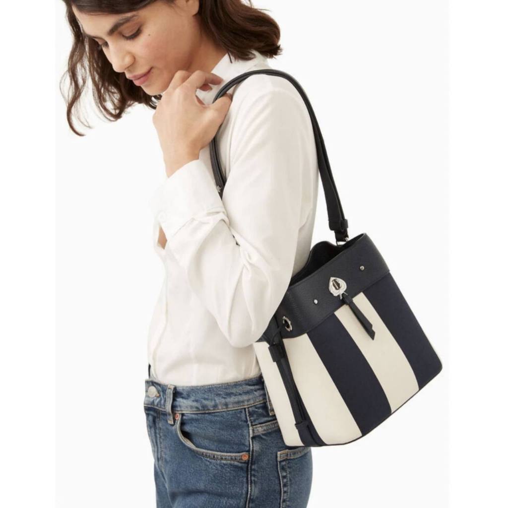 ORIG & IMPORTED KS Marti Small Bucket Bag Jacquard Blue