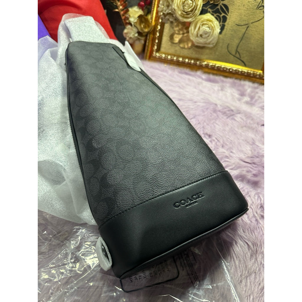 ORIG & IMPORTED CCH Dominic Sling Pack Men Black Body Bag In Signature Canvas