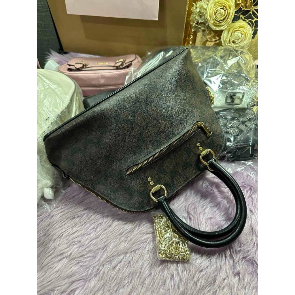 ORIG Preloved CCH Katy Satchel Dome Bag In Signature Canvas in Brown
