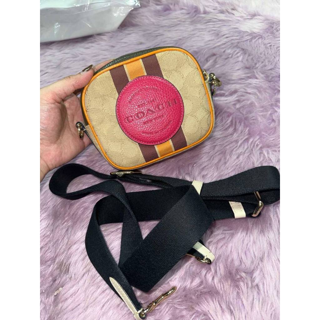 ORIG Preloved CCH Mini Micro Dempsey Camera Bag In Signature Jacquard